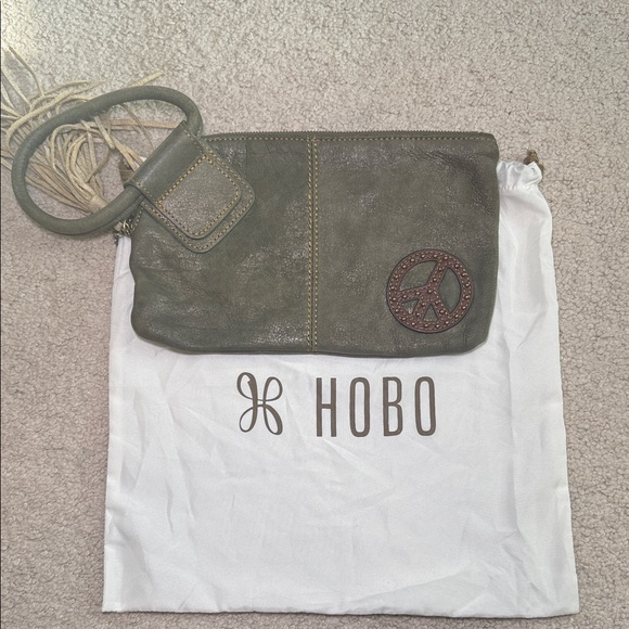 HOBO Sage Leather Clutch with Peace Sign - Picture 2 of 8